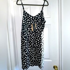 Black & White Slit Dress